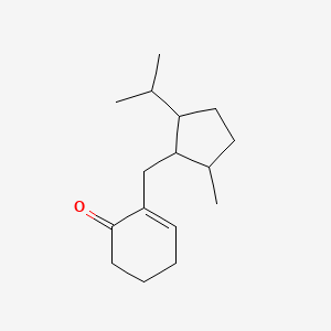 2-{[2-Methyl-5-(propan-2-yl)cyclopentyl]methyl}cyclohex-2-en-1-one