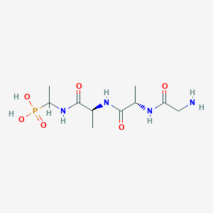 molecular formula C10H21N4O6P B14598155 Glycyl-L-alanyl-N-(1-phosphonoethyl)-L-alaninamide CAS No. 60778-59-8