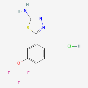 molecular formula C9H7ClF3N3OS B1459816 5-[3-(三氟甲氧基)苯基]-1,3,4-噻二唑-2-胺盐酸盐 CAS No. 1803611-19-9