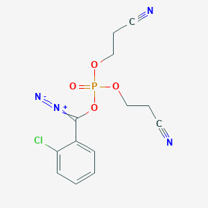 (2-Chlorophenyl)(diazo)methyl bis(2-cyanoethyl) phosphate