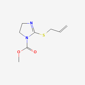 molecular formula C8H12N2O2S B14598167 2-Imidazoline-1-carboxylic acid, 2-allylthio-, methyl ester CAS No. 61076-84-4