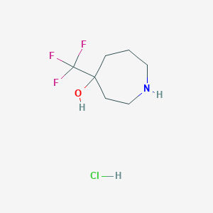 molecular formula C7H13ClF3NO B1459817 4-(Trifluoromethyl)azepan-4-ol hydrochloride CAS No. 1638764-95-0