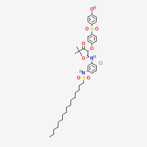 Pentanamide, N-[2-chloro-5-[(hexadecylsulfonyl)amino]phenyl]-2-[4-[(4-hydroxyphenyl)sulfonyl]phenoxy]-4,4-dimethyl-3-oxo-