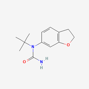 molecular formula C13H18N2O2 B14598242 N-tert-Butyl-N-(2,3-dihydro-1-benzofuran-6-yl)urea CAS No. 61070-40-4