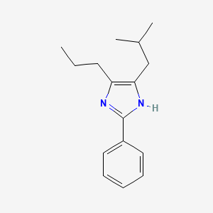 molecular formula C16H22N2 B14598252 1H-Imidazole, 4-(2-methylpropyl)-2-phenyl-5-propyl- CAS No. 59900-19-5