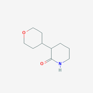 molecular formula C10H17NO2 B1459830 3-(氧杂-4-基)哌啶-2-酮 CAS No. 1566736-66-0