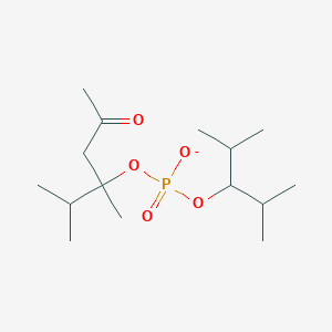 molecular formula C15H30O5P- B14598303 2,3-Dimethyl-5-oxohexan-3-yl 2,4-dimethylpentan-3-yl phosphate CAS No. 61010-66-0