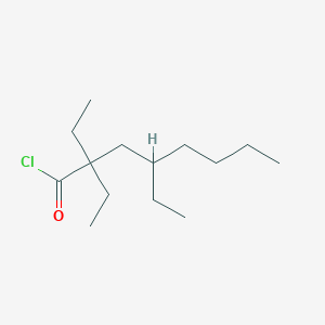 molecular formula C14H27ClO B14598305 2,2,4-Triethyloctanoyl chloride CAS No. 60631-36-9