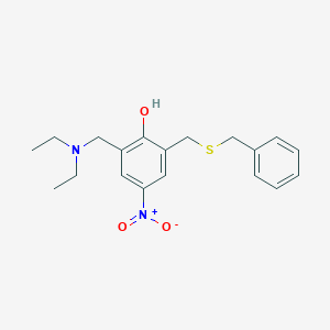 molecular formula C19H24N2O3S B14598321 2-[(Benzylsulfanyl)methyl]-6-[(diethylamino)methyl]-4-nitrophenol CAS No. 61151-48-2