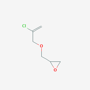 molecular formula C6H9ClO2 B14598340 2-(2-Chloroprop-2-enoxymethyl)oxirane CAS No. 59778-10-8