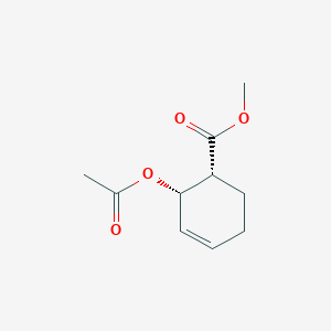 molecular formula C10H14O4 B14598361 Methyl (1R,2S)-2-(acetyloxy)cyclohex-3-ene-1-carboxylate CAS No. 60581-96-6