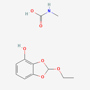 molecular formula C11H15NO6 B14598365 2-Ethoxy-1,3-benzodioxol-4-ol;methylcarbamic acid CAS No. 61083-21-4