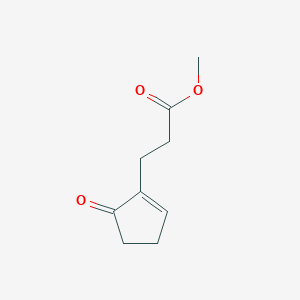 molecular formula C9H12O3 B14598375 1-Cyclopentene-1-propanoic acid, 5-oxo-, methyl ester CAS No. 58860-00-7