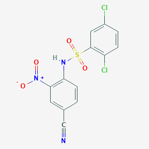 2,5-Dichloro-N-(4-cyano-2-nitrophenyl)benzene-1-sulfonamide