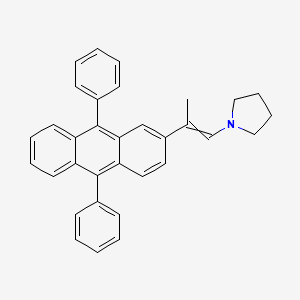 molecular formula C33H29N B14598379 1-[2-(9,10-Diphenylanthracen-2-YL)prop-1-EN-1-YL]pyrrolidine CAS No. 61207-31-6