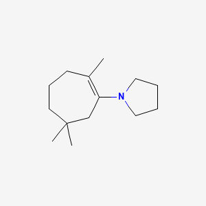 molecular formula C14H25N B14598382 1-(2,6,6-Trimethylcyclohept-1-en-1-yl)pyrrolidine CAS No. 61187-78-8