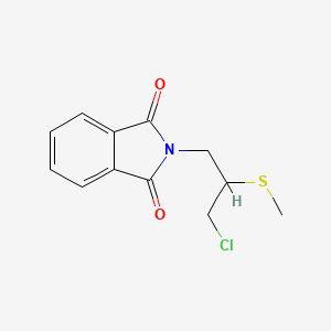 molecular formula C12H12ClNO2S B14598389 1H-Isoindole-1,3(2H)-dione, 2-[3-chloro-2-(methylthio)propyl]- CAS No. 59963-79-0