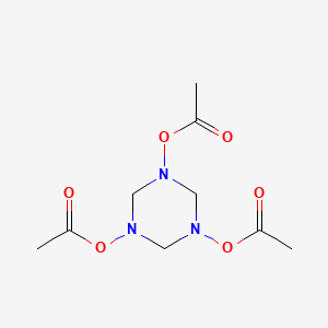 molecular formula C9H15N3O6 B14598401 1,3,5-Triazine, 1,3,5-tris(acetyloxy)hexahydro- CAS No. 58793-61-6