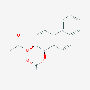 molecular formula C18H16O4 B14598423 1,2-Dihydro-1,2-phenanthrenediol diacetate, trans- CAS No. 60890-34-8