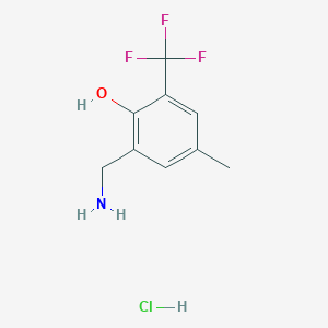 2-(aminomethyl)-4-methyl-6-(trifluoromethyl)phenol;hydrochloride