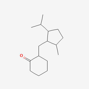 2-{[2-Methyl-5-(propan-2-yl)cyclopentyl]methyl}cyclohexan-1-one