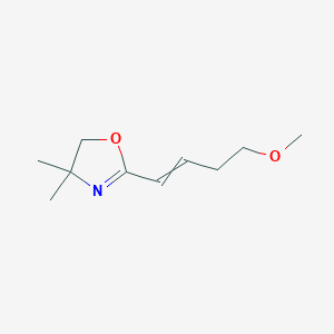 molecular formula C10H17NO2 B14598470 2-(4-Methoxybut-1-en-1-yl)-4,4-dimethyl-4,5-dihydro-1,3-oxazole CAS No. 61198-54-7