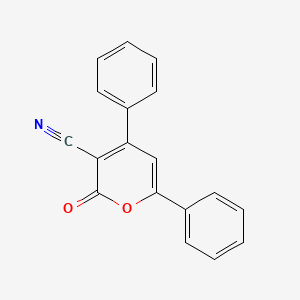 molecular formula C18H11NO2 B14598475 2H-Pyran-3-carbonitrile, 2-oxo-4,6-diphenyl- CAS No. 60989-54-0