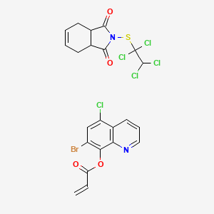 2-Propenoic acid, 7-bromo-5-chloro-8-quinolinyl ester, mixt. with 3a,4,7,7a-tetrahydro-2-((1,1,2,2-tetrachloroethyl)thio)-1H-isoindole-1,3(2H)-dione