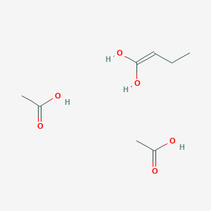 molecular formula C8H16O6 B14598500 Acetic acid--but-1-ene-1,1-diol (2/1) CAS No. 60180-99-6