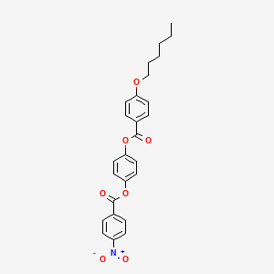 molecular formula C26H25NO7 B14598503 4-[(4-Nitrobenzoyl)oxy]phenyl 4-(hexyloxy)benzoate CAS No. 59138-54-4