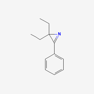 molecular formula C12H15N B14598524 2,2-Diethyl-3-phenyl-2H-azirene CAS No. 61196-91-6