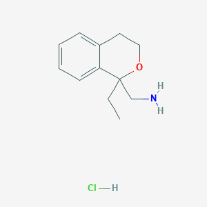molecular formula C12H18ClNO B1459854 (1-乙基-3,4-二氢-1H-2-苯并吡喃-1-基)甲胺盐酸盐 CAS No. 26481-46-9