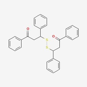 molecular formula C30H26O2S2 B14598596 1-Propanone, 3,3'-dithiobis[1,3-diphenyl- CAS No. 61138-07-6