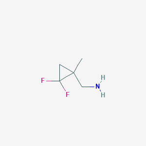 molecular formula C5H9F2N B1459864 (2,2-二氟-1-甲基环丙基)甲胺 CAS No. 1955530-14-9