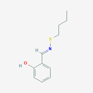 molecular formula C11H15NOS B14598652 2-[(E)-butylsulfanyliminomethyl]phenol 