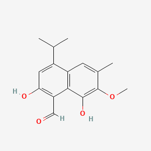 molecular formula C16H18O4 B14598659 Gossyvertin CAS No. 60089-74-9