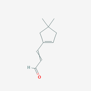 molecular formula C10H14O B14598674 3-(4,4-Dimethylcyclopent-1-en-1-yl)prop-2-enal CAS No. 61013-63-6