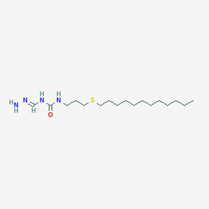 molecular formula C17H36N4OS B14598682 1-(3-dodecylsulfanylpropyl)-3-[(E)-hydrazinylidenemethyl]urea 