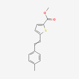 molecular formula C15H14O2S B14598687 Methyl 5-[2-(4-methylphenyl)ethenyl]thiophene-2-carboxylate CAS No. 61100-18-3