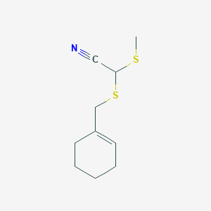 {[(Cyclohex-1-en-1-yl)methyl]sulfanyl}(methylsulfanyl)acetonitrile