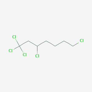 molecular formula C7H11Cl5 B14598695 1,1,1,3,7-Pentachloroheptane CAS No. 59261-00-6