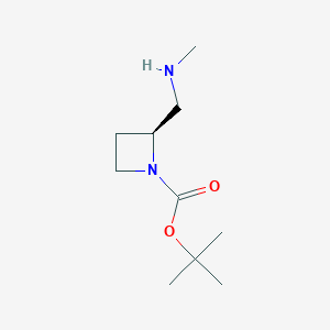 molecular formula C10H20N2O2 B1459870 叔丁基 (2S)-2-(甲基氨基甲基)氮杂环丁烷-1-羧酸酯 CAS No. 1818864-93-5