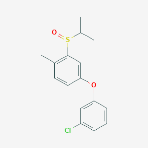 molecular formula C16H17ClO2S B14598717 4-(3-Chlorophenoxy)-1-methyl-2-(propane-2-sulfinyl)benzene CAS No. 61166-83-4