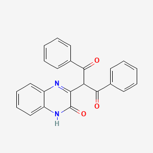 molecular formula C23H16N2O3 B14598730 2-(3-Oxo-3,4-dihydroquinoxalin-2-yl)-1,3-diphenylpropane-1,3-dione CAS No. 61290-01-5