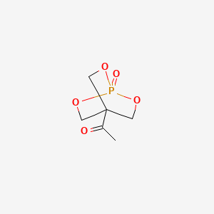 molecular formula C6H9O5P B14598748 4-Acetyl-2,6,7-trioxa-1lambda~5~-phosphabicyclo[2.2.2]octan-1-one CAS No. 60028-01-5