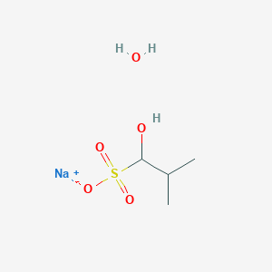 molecular formula C4H11NaO5S B1459875 Sodium 1-hydroxy-2-methylpropane-1-sulfonate hydrate CAS No. 7356-56-1