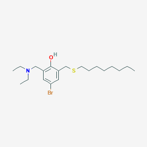 4-Bromo-2-[(diethylamino)methyl]-6-[(octylsulfanyl)methyl]phenol