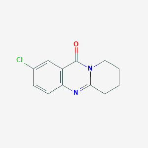 molecular formula C12H11ClN2O B14598769 2-Chloro-6,7,8,9-tetrahydro-11H-pyrido[2,1-b]quinazolin-11-one CAS No. 60811-47-4