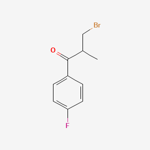 molecular formula C10H10BrFO B14598779 3-Bromo-1-(4-fluorophenyl)-2-methylpropan-1-one CAS No. 61210-16-0