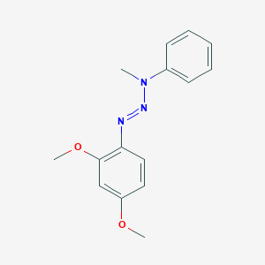 molecular formula C15H17N3O2 B14598786 (1E)-1-(2,4-Dimethoxyphenyl)-3-methyl-3-phenyltriaz-1-ene CAS No. 59528-20-0